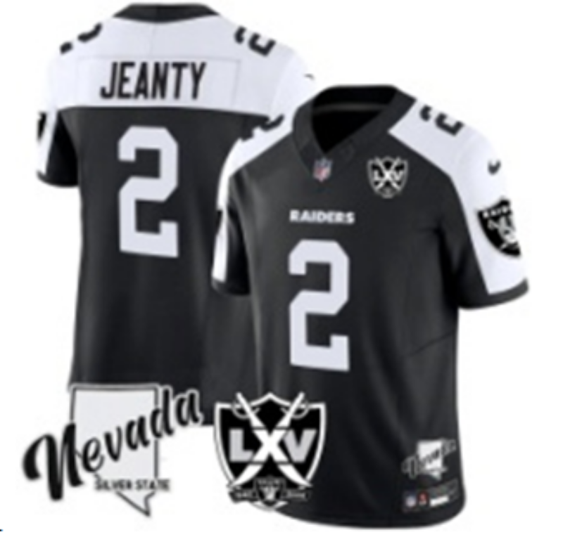 Men Oakland Raiders #2 Jeanty Black Nike 2025 Limited NFL Jersey 002->oakland raiders->NFL Jersey